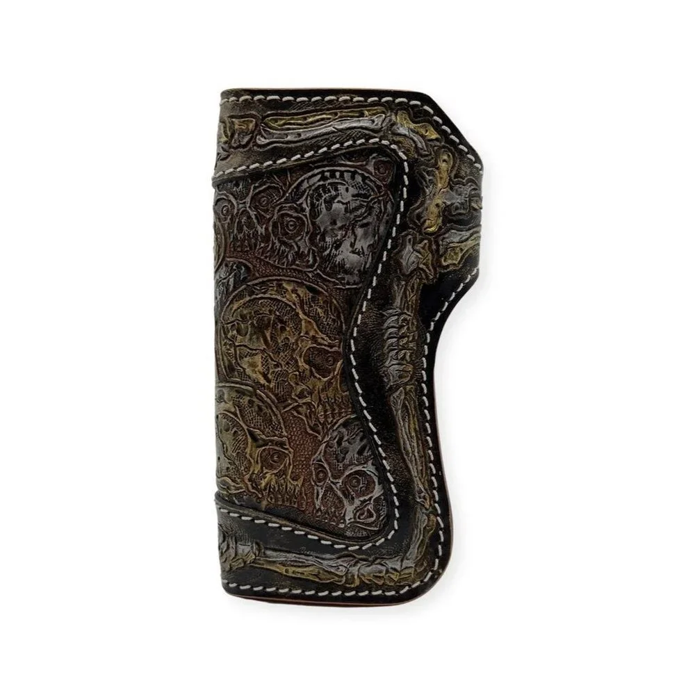 Rockertype Skull Leather Wallet - Black